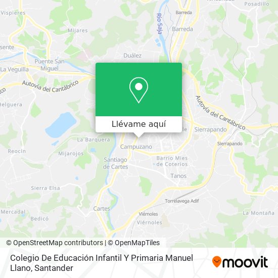 Mapa Colegio De Educación Infantil Y Primaria Manuel Llano