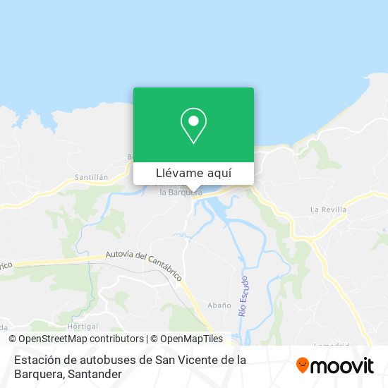 Mapa Estación de autobuses de San Vicente de la Barquera