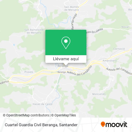 Mapa Cuartel Guardia Civil Beranga