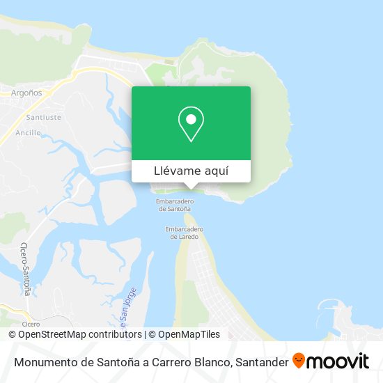 Mapa Monumento  de Santoña a Carrero Blanco