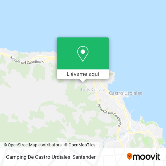 Mapa Camping De Castro Urdiales