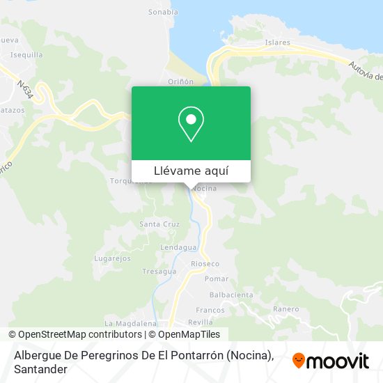 Mapa Albergue De Peregrinos De El Pontarrón (Nocina)