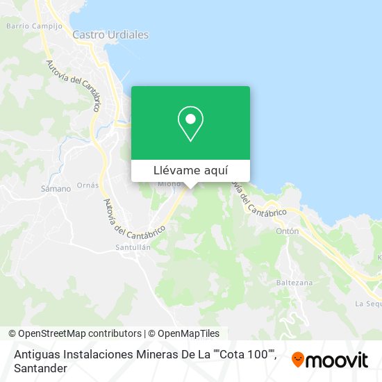 Mapa Antiguas Instalaciones Mineras De La ""Cota 100""