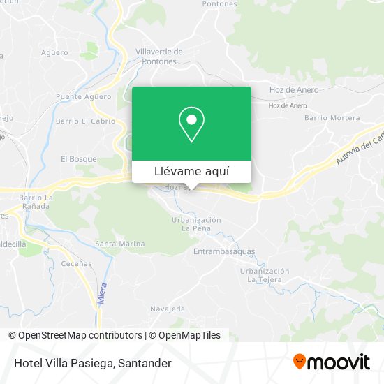 Mapa Hotel Villa Pasiega