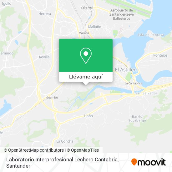 Mapa Laboratorio Interprofesional Lechero Cantabria