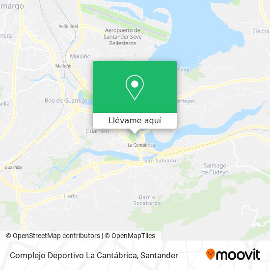 Mapa Complejo Deportivo La Cantábrica