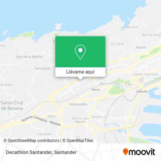 Mapa Decathlon Santander