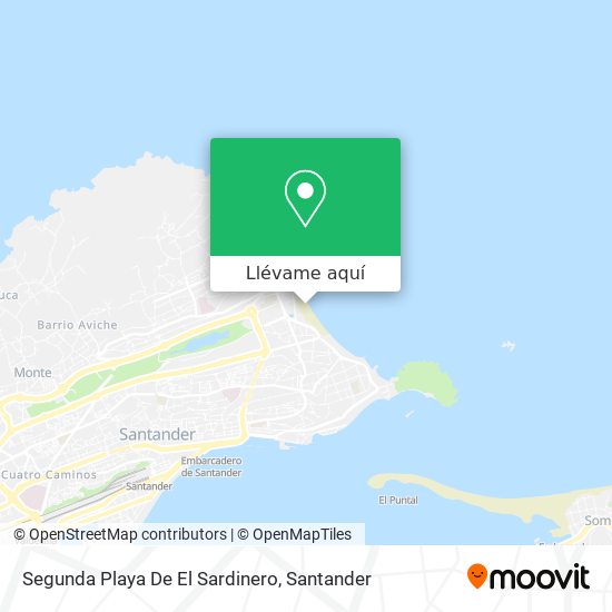 Mapa Segunda Playa De El Sardinero