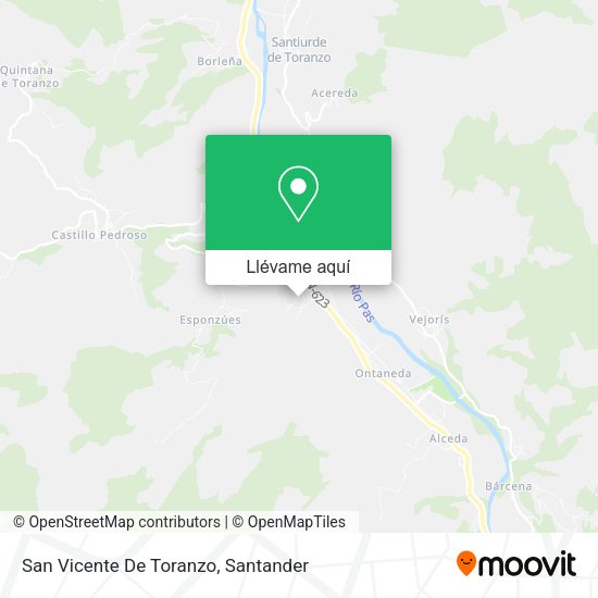Mapa San Vicente De Toranzo
