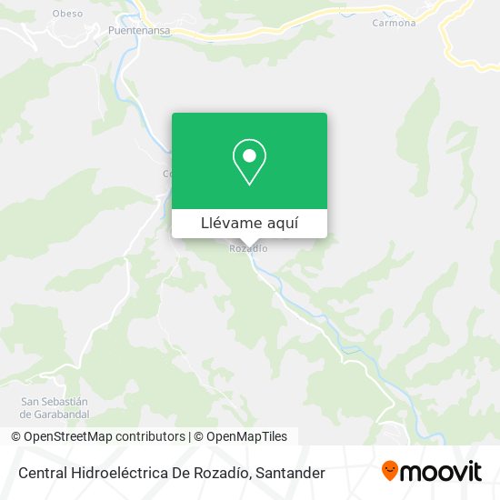 Mapa Central Hidroeléctrica De Rozadío