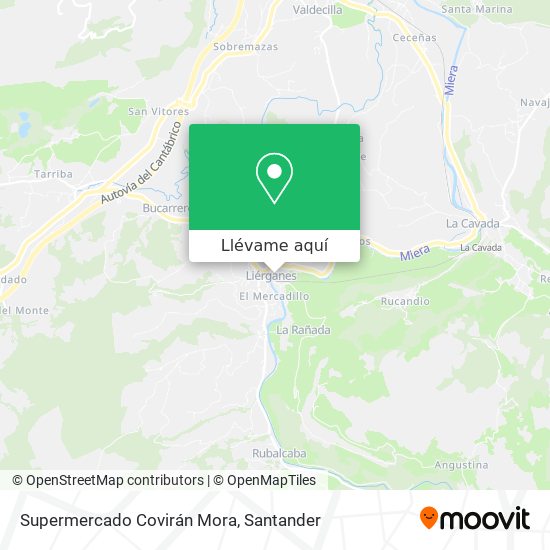 Mapa Supermercado Covirán Mora