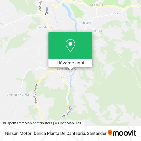 Mapa Nissan Motor Ibérica Planta De Cantabria