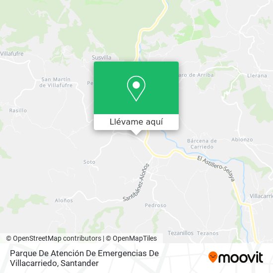 Mapa Parque De Atención De Emergencias De  Villacarriedo