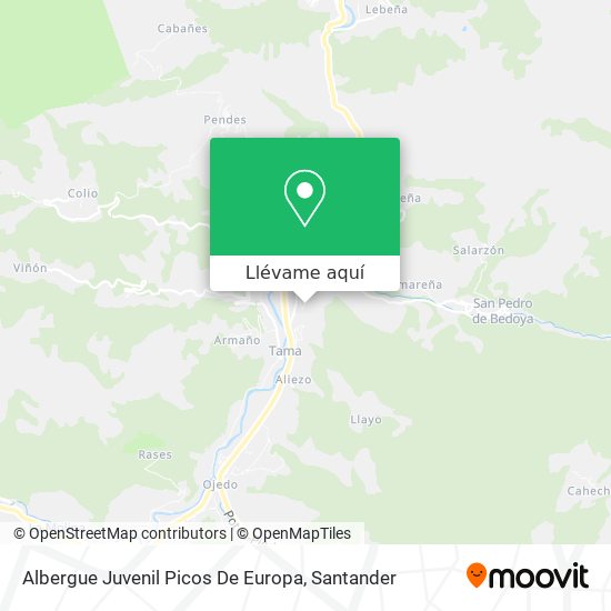 Mapa Albergue Juvenil Picos De Europa