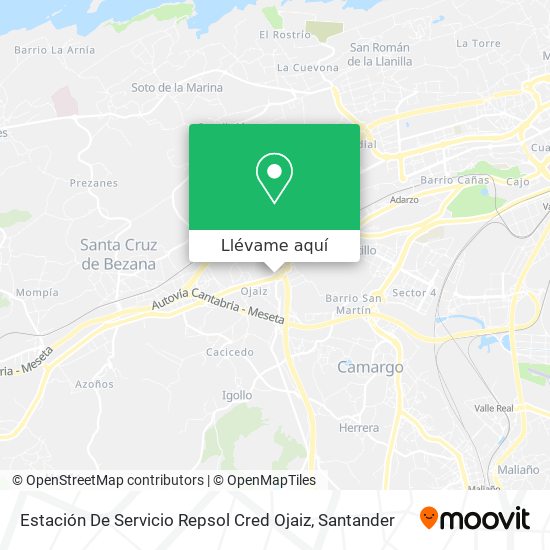 Mapa Estación De Servicio Repsol Cred Ojaiz