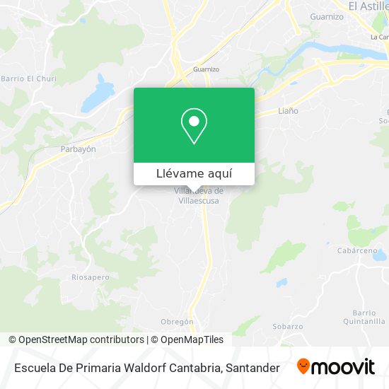 Mapa Escuela De Primaria Waldorf Cantabria