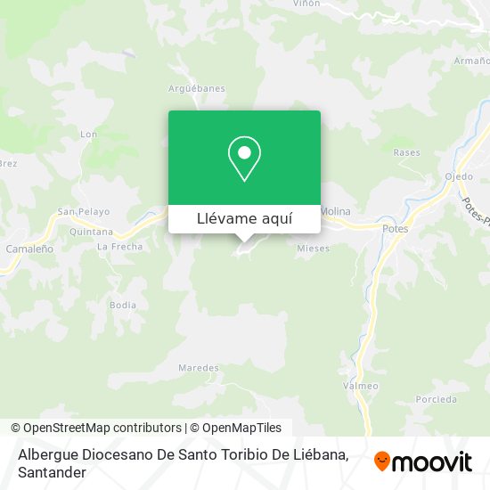 Mapa Albergue Diocesano De Santo Toribio De Liébana