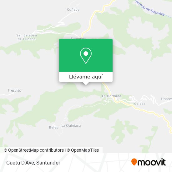 Mapa Cuetu D'Ave