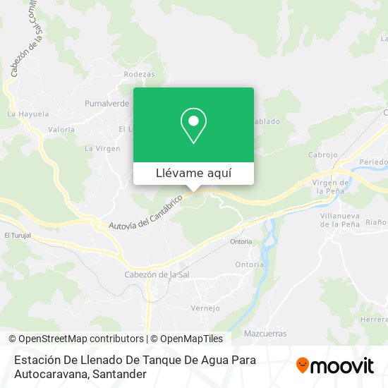 Mapa Estación De Llenado De Tanque De Agua Para Autocaravana
