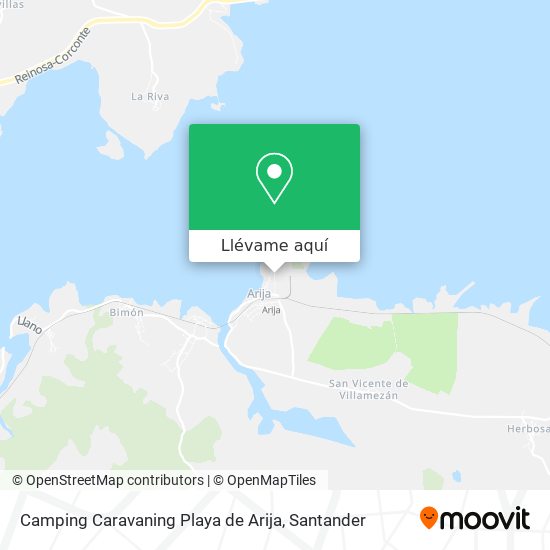 Mapa Camping Caravaning Playa de Arija