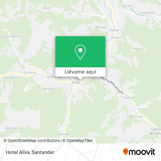 Mapa Hotel Aliva