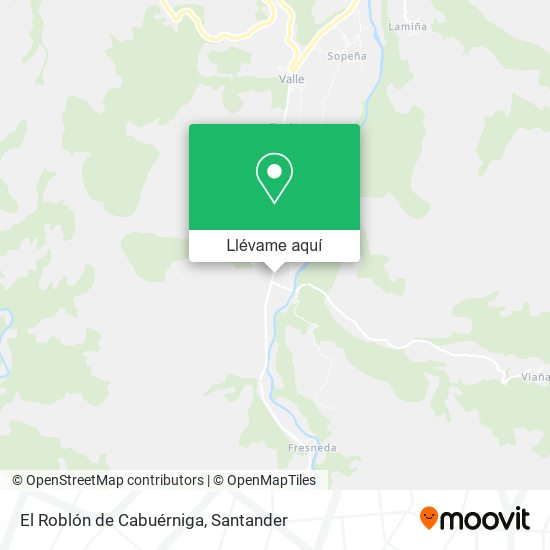 Mapa El Roblón de Cabuérniga