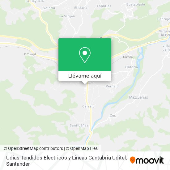 Mapa Udias Tendidos Electricos y Lineas Cantabria Uditel