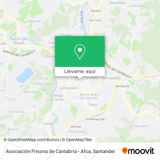 Mapa Asociación Frisona de Cantabria - Afca