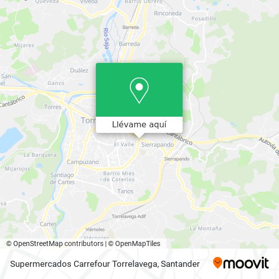 Mapa Supermercados Carrefour Torrelavega
