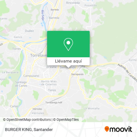 Mapa BURGER KING
