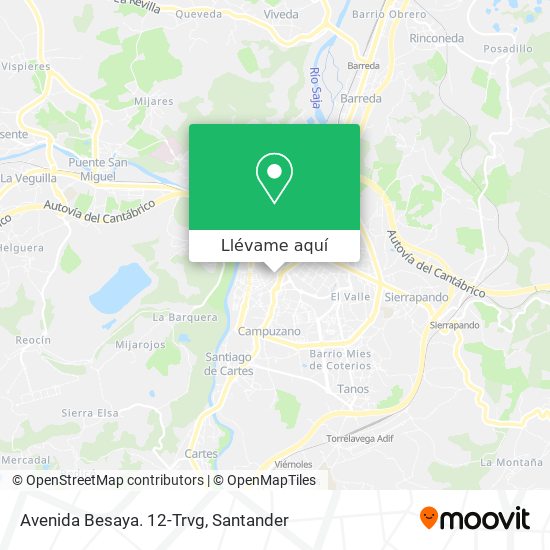 Mapa Avenida Besaya. 12-Trvg