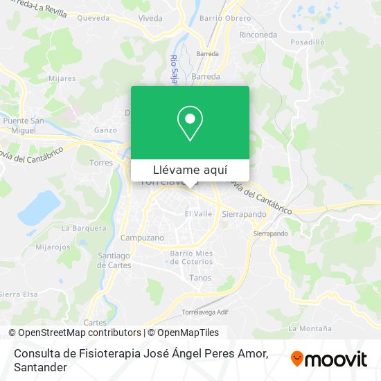 Mapa Consulta de Fisioterapia José Ángel Peres Amor