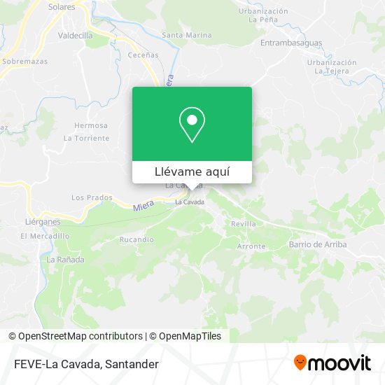 Mapa FEVE-La Cavada