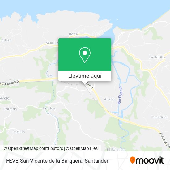 Mapa FEVE-San Vicente de la Barquera
