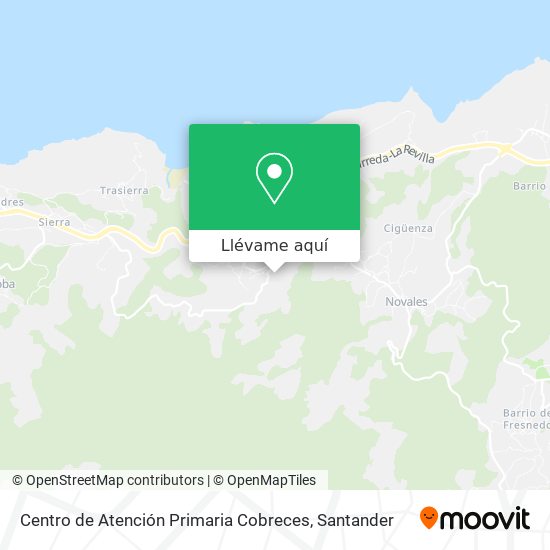 Mapa Centro de Atención Primaria Cobreces