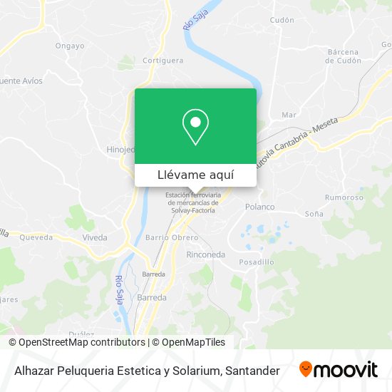 Mapa Alhazar Peluqueria Estetica y Solarium