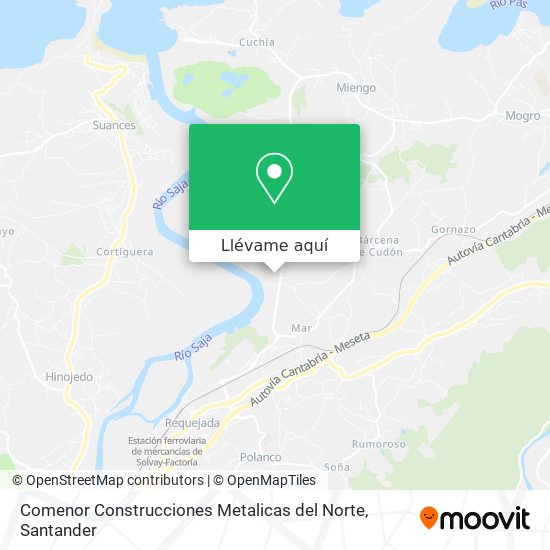 Mapa Comenor Construcciones Metalicas del Norte