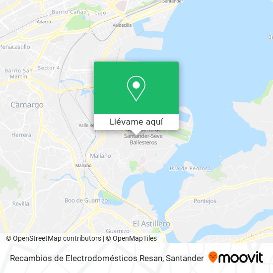 Mapa Recambios de Electrodomésticos Resan