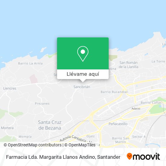 Mapa Farmacia Lda. Margarita Llanos Andino