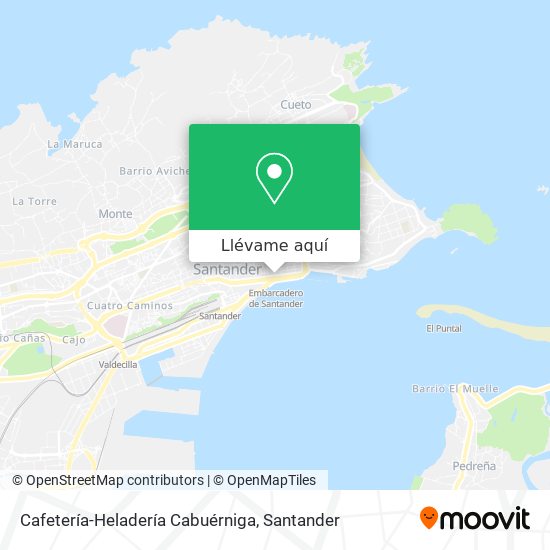 Mapa Cafetería-Heladería Cabuérniga
