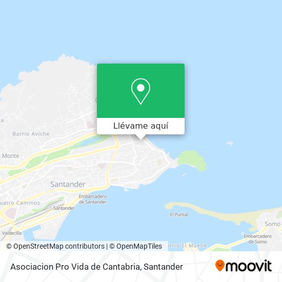 Mapa Asociacion Pro Vida de Cantabria