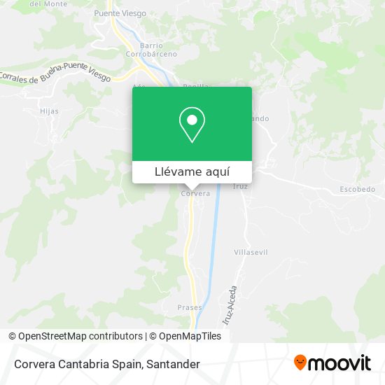 Mapa Corvera Cantabria Spain