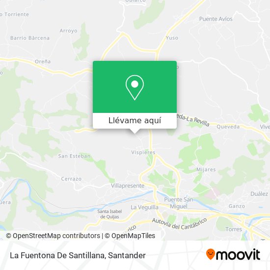 Mapa La Fuentona De Santillana
