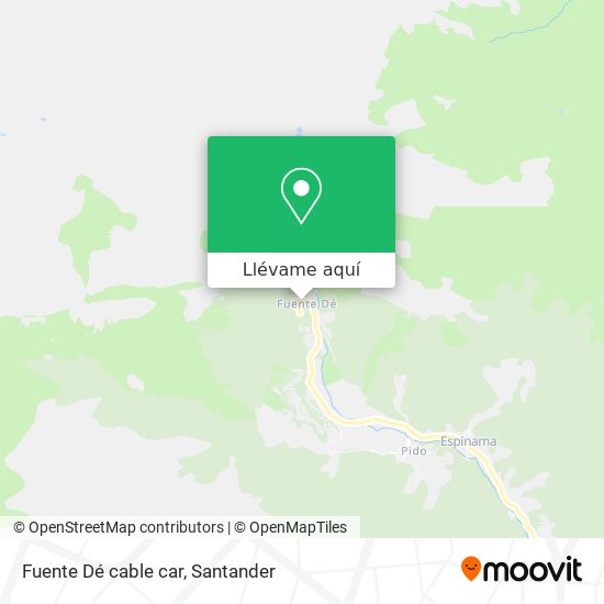 Mapa Fuente Dé cable car