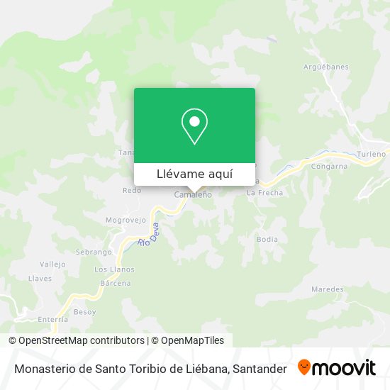 Mapa Monasterio de Santo Toribio de Liébana