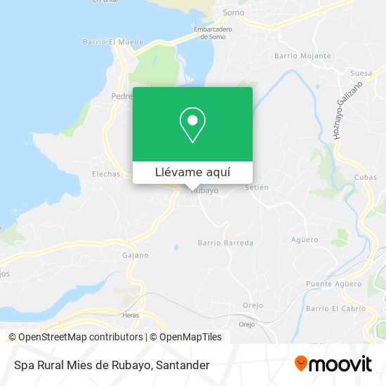 Mapa Spa Rural Mies de Rubayo