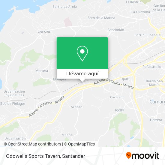 Mapa Odowells Sports Tavern