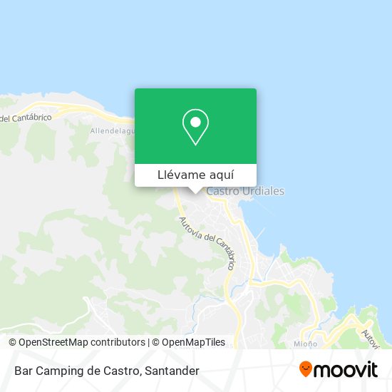 Mapa Bar Camping de Castro