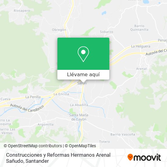 Mapa Construcciones y Reformas Hermanos Arenal Sañudo