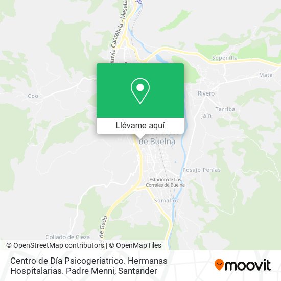 Mapa Centro de Día Psicogeriatrico. Hermanas Hospitalarias. Padre Menni